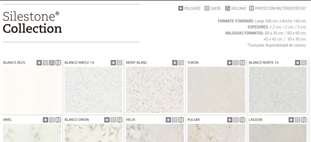 silestone colores